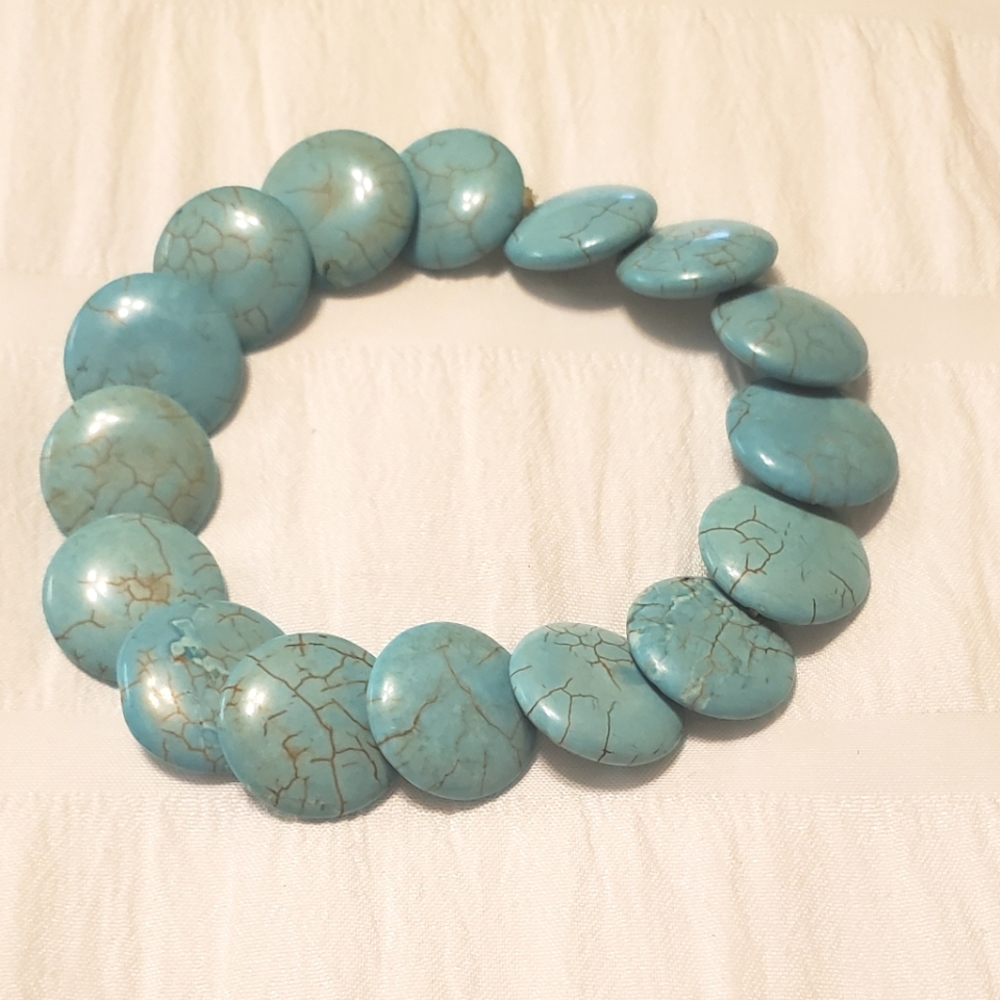 Turquoise-Colored Stone Bracelet